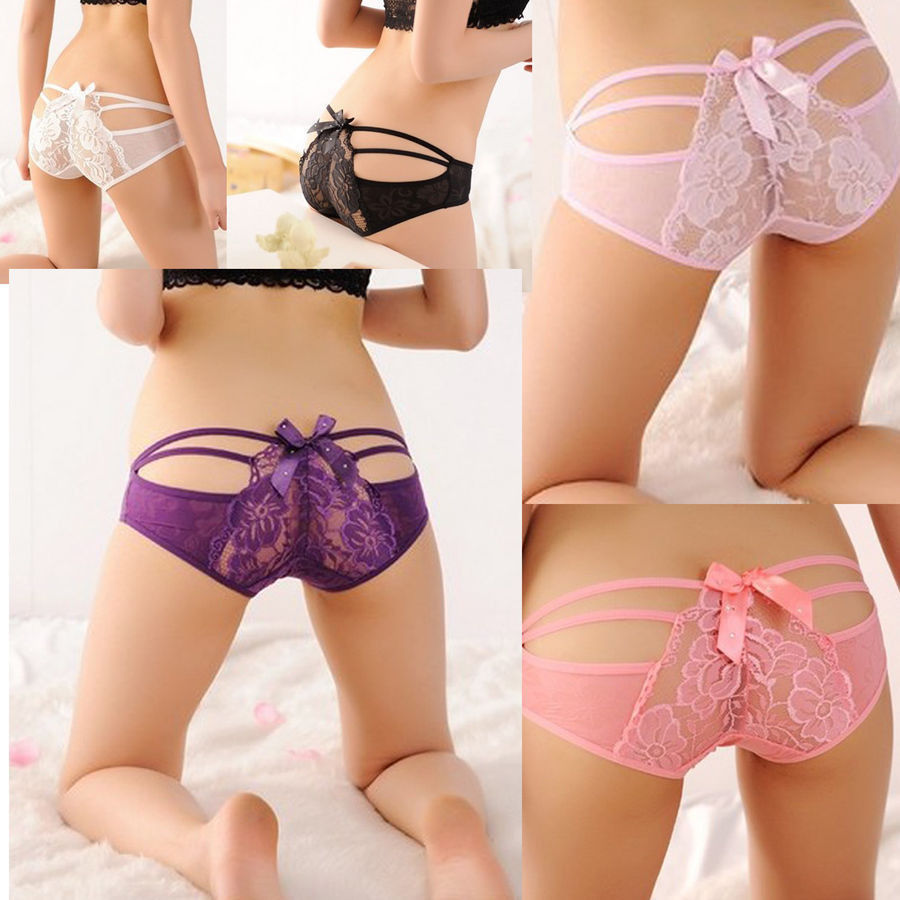 Women Sexy Lace V-string Briefs Panties Thongs G-string Lingerie Underwear