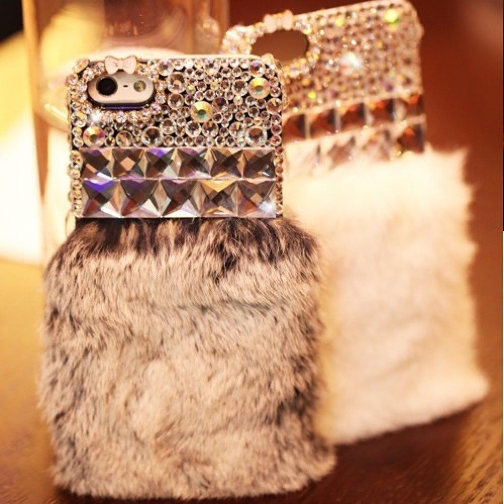 Luxury Bling Case for iPhone Samsung Cute Girly Animal Print 