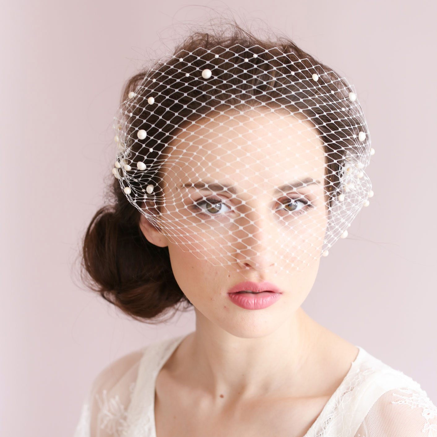 Wedding Bridal Ivory White Net Netting Hair Accessories Veil Tiara